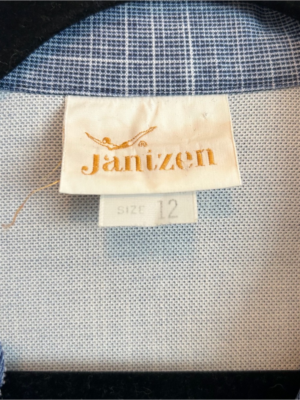 Vintage Jantzen Blue Swallow Button Up Shirt - Picture 3 of 4